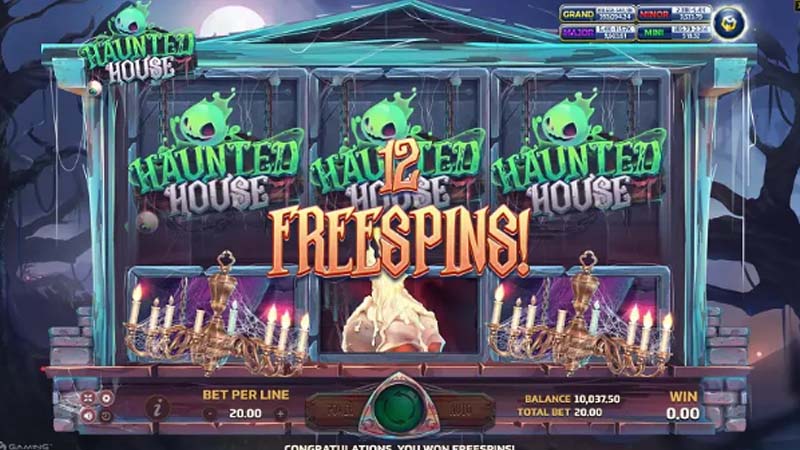 สัญลักษณ์ตัวช่วยพิเศษในเกมสล็อตHaunted House